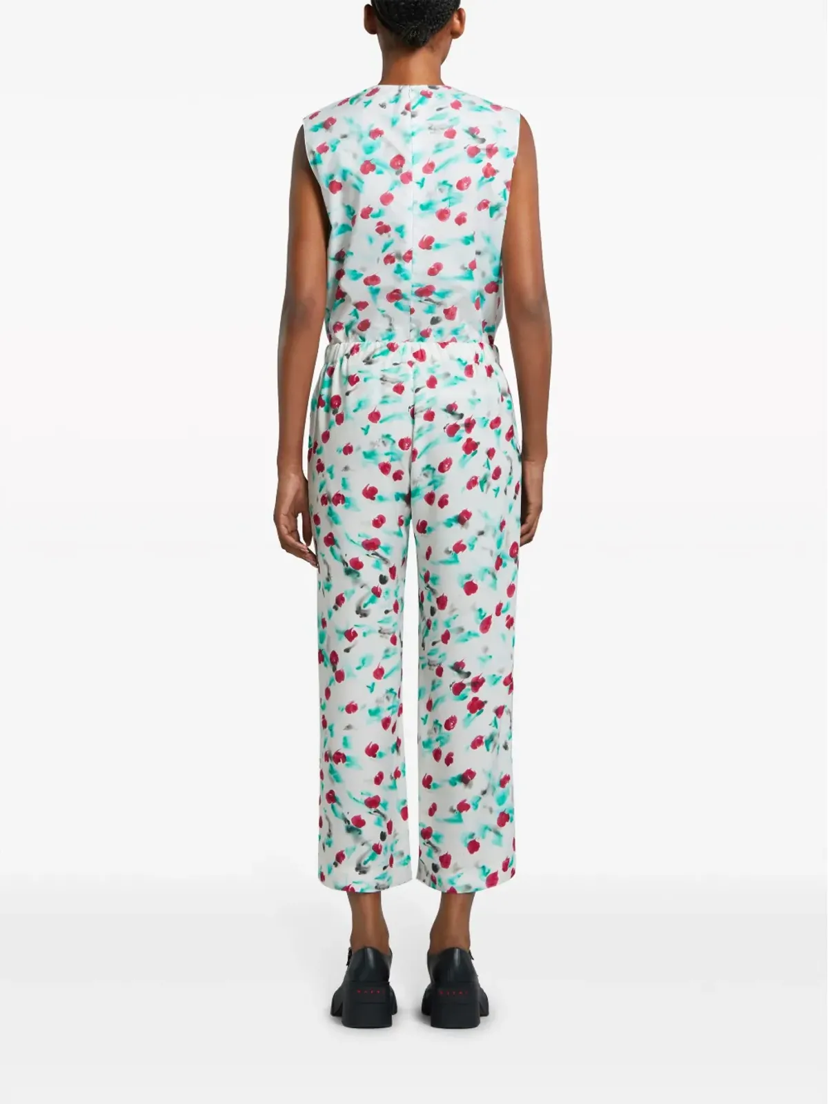 Marni フローラルプリント クロップドパンツ - 画像4