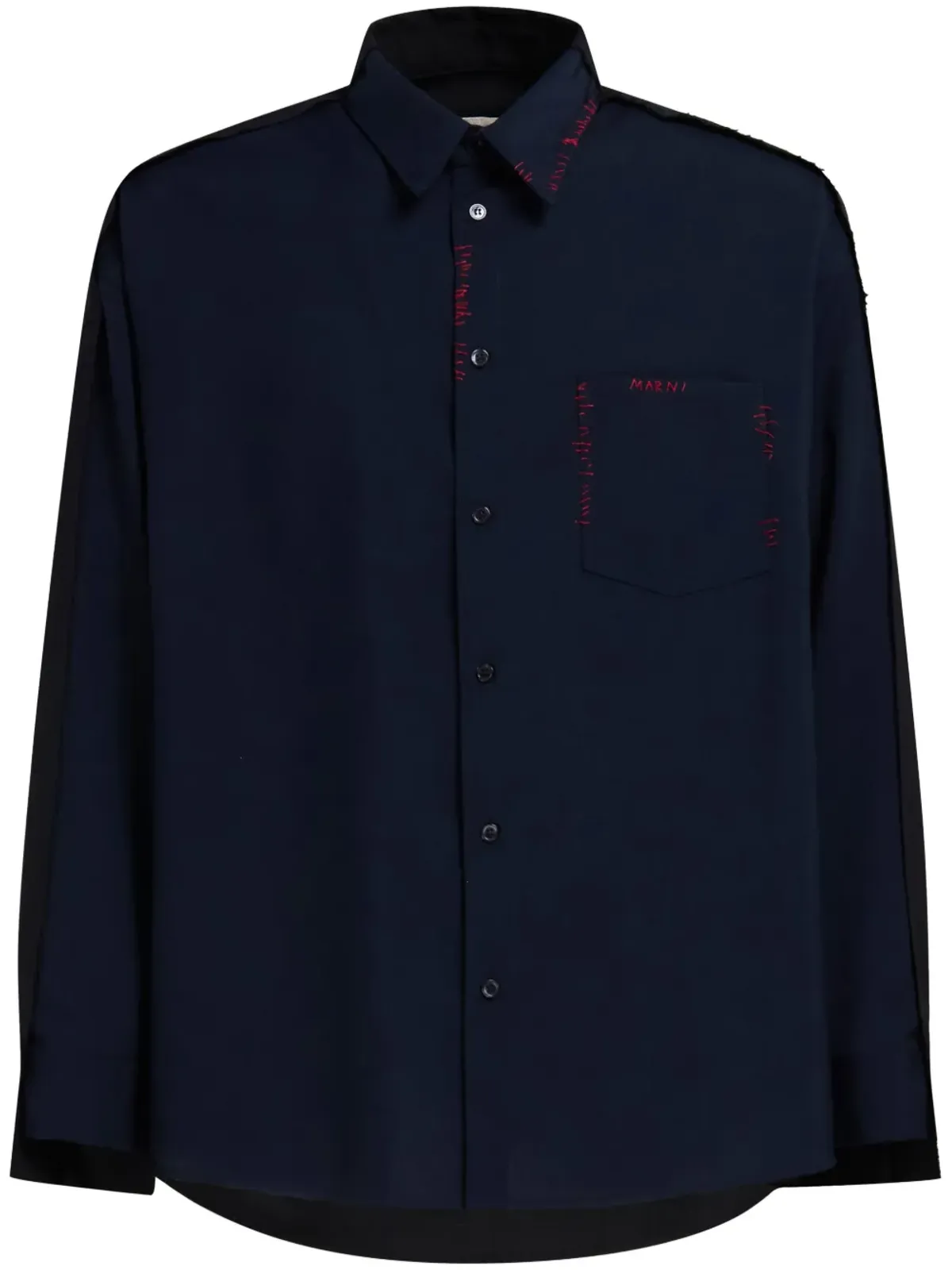 Marni パネルド ヴァージンウール シャツ - 画像1