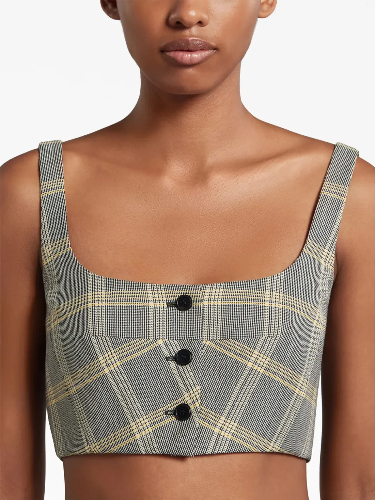 Marni ヴァージンウール混紡 クロップドトップ - グレー - 画像5