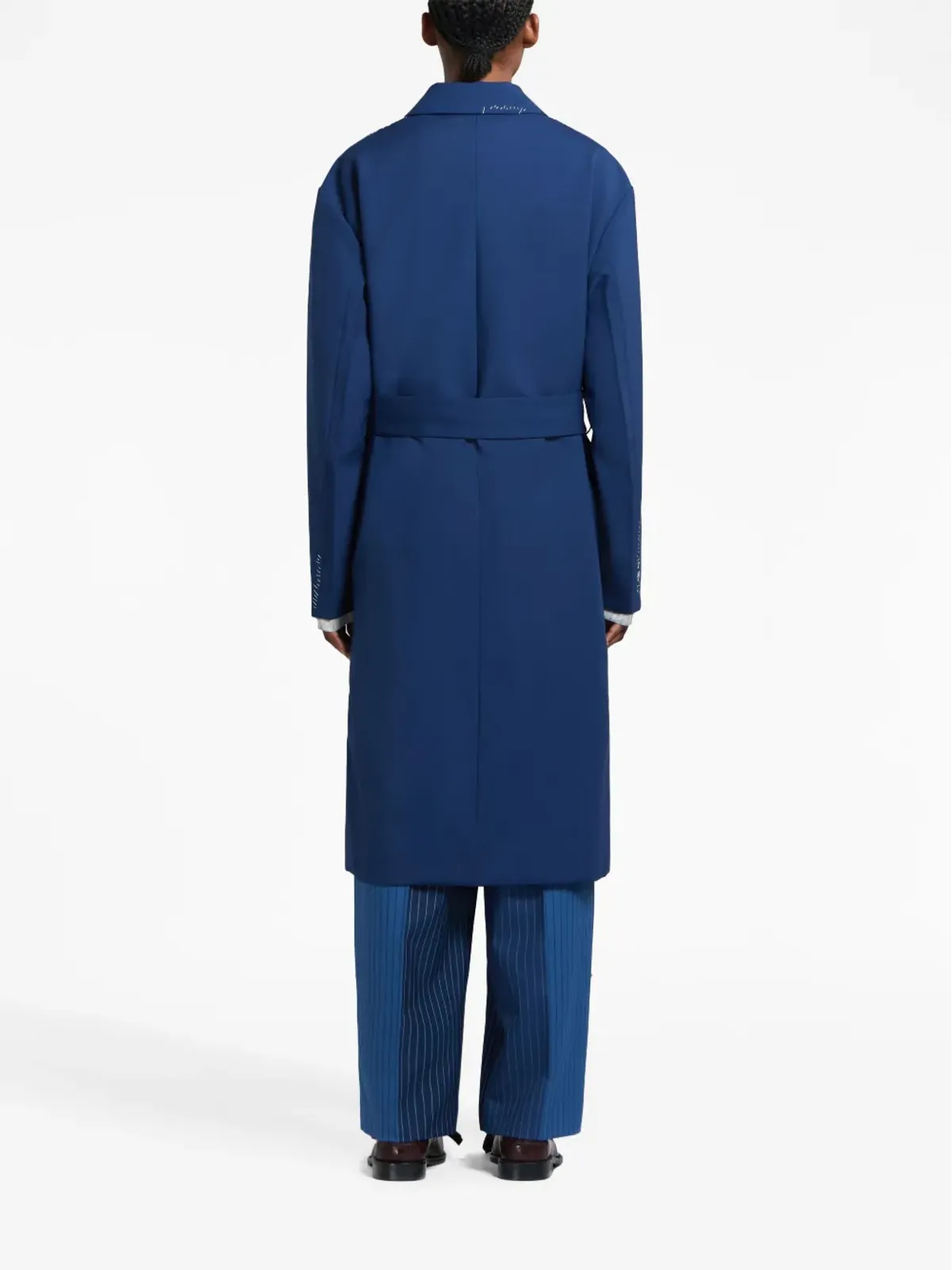 Marni コントラストステッチ シングルブレストコート - ブルー - 画像4
