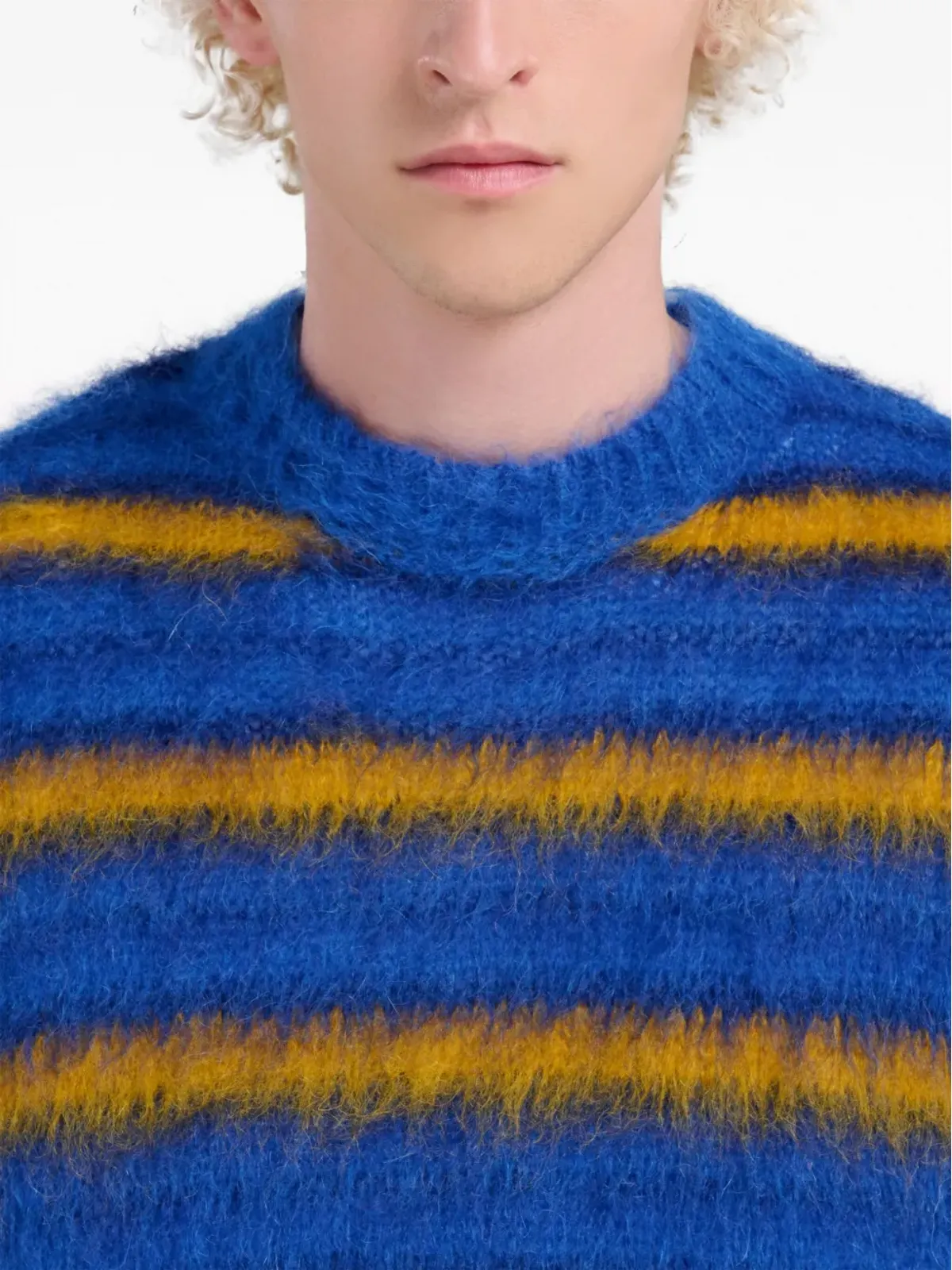 Marni クルーネックストライプニットセーター - 画像5