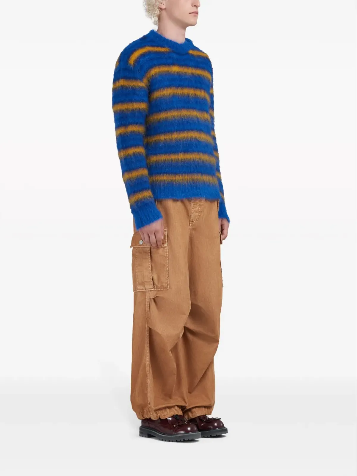 Marni クルーネックストライプニットセーター - 画像2