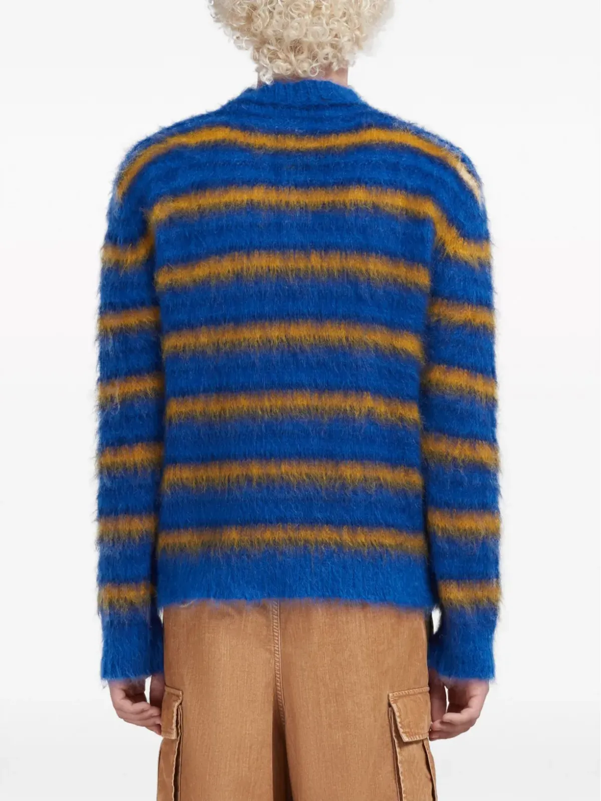 Marni クルーネックストライプニットセーター - 画像4