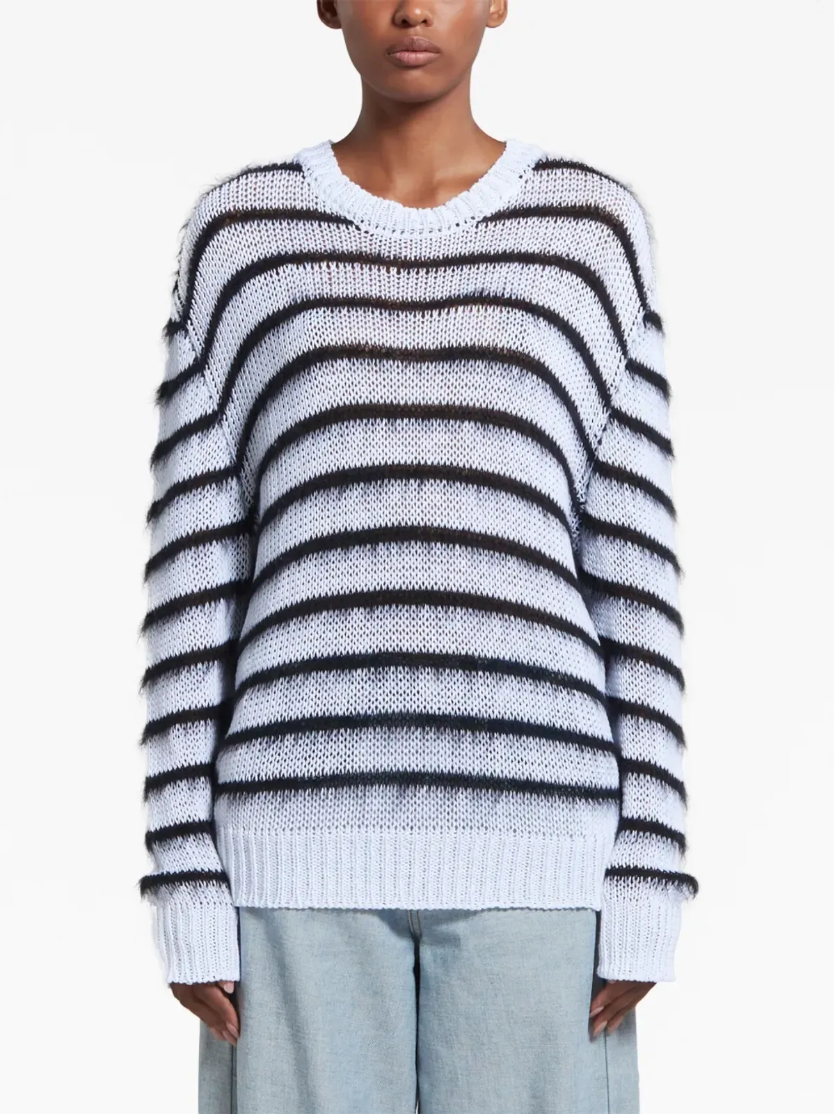Marni ストライプ入りオープンニット ジャンパー - 画像3