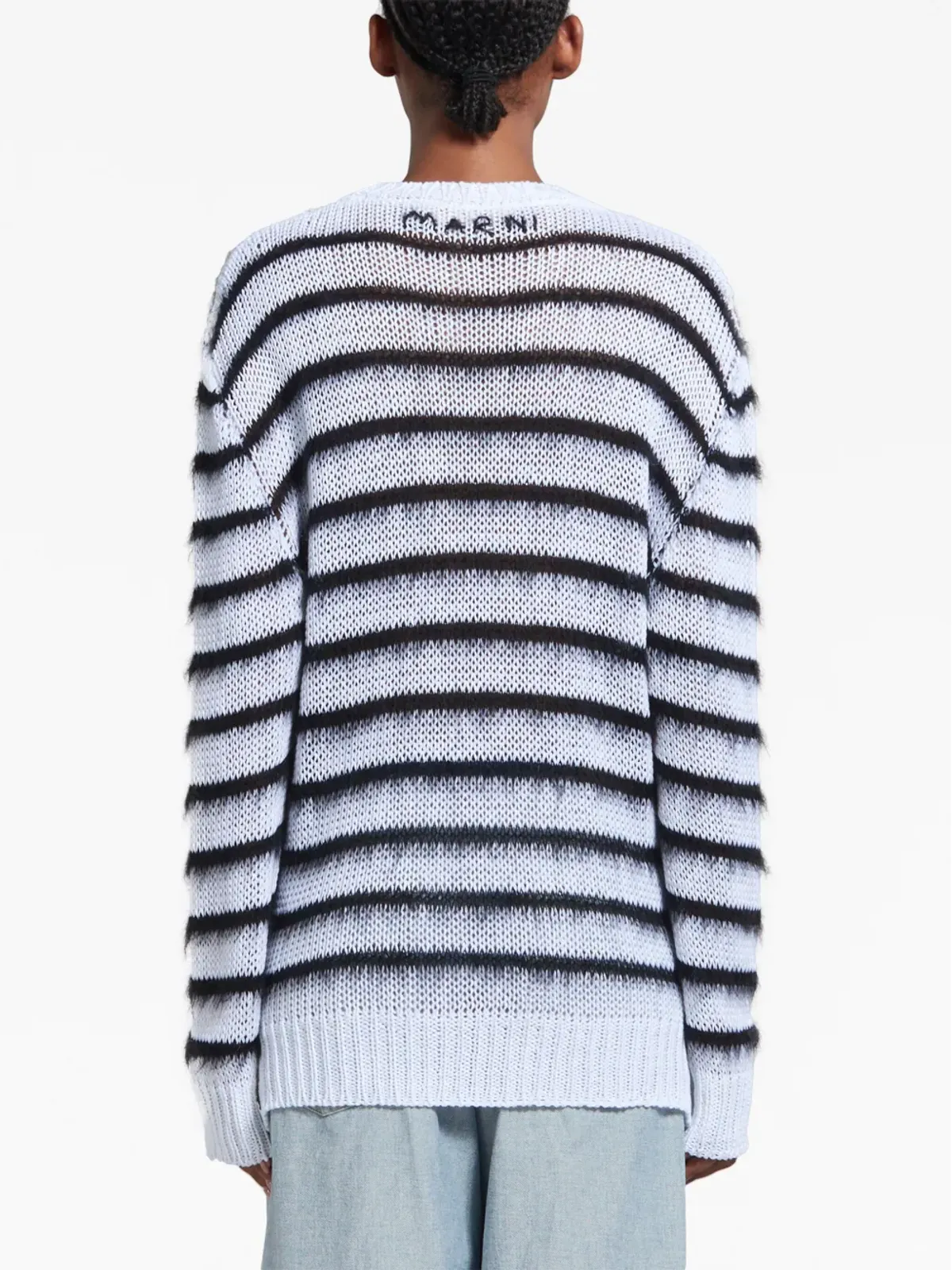 Marni ストライプ入りオープンニット ジャンパー - 画像4