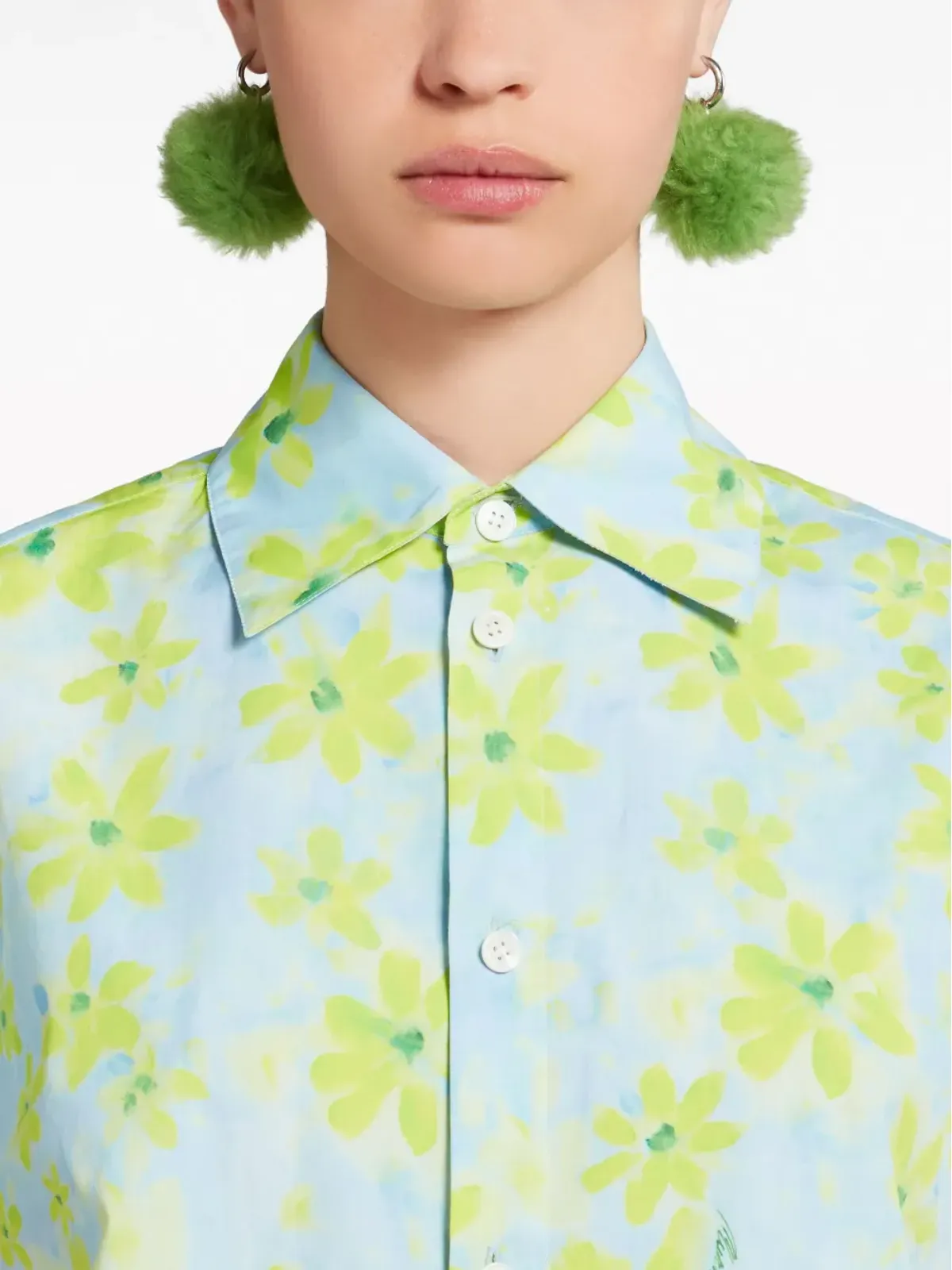Marni 花柄プリント コットン シャツ - 画像5