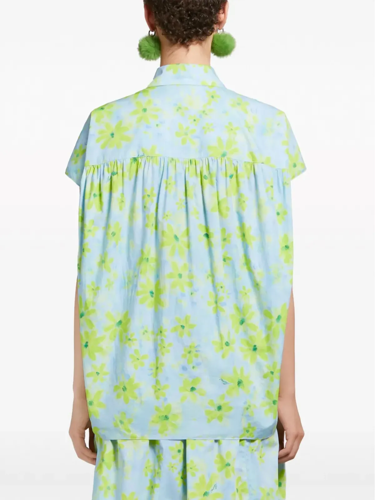 Marni 花柄プリント コットン シャツ - 画像4