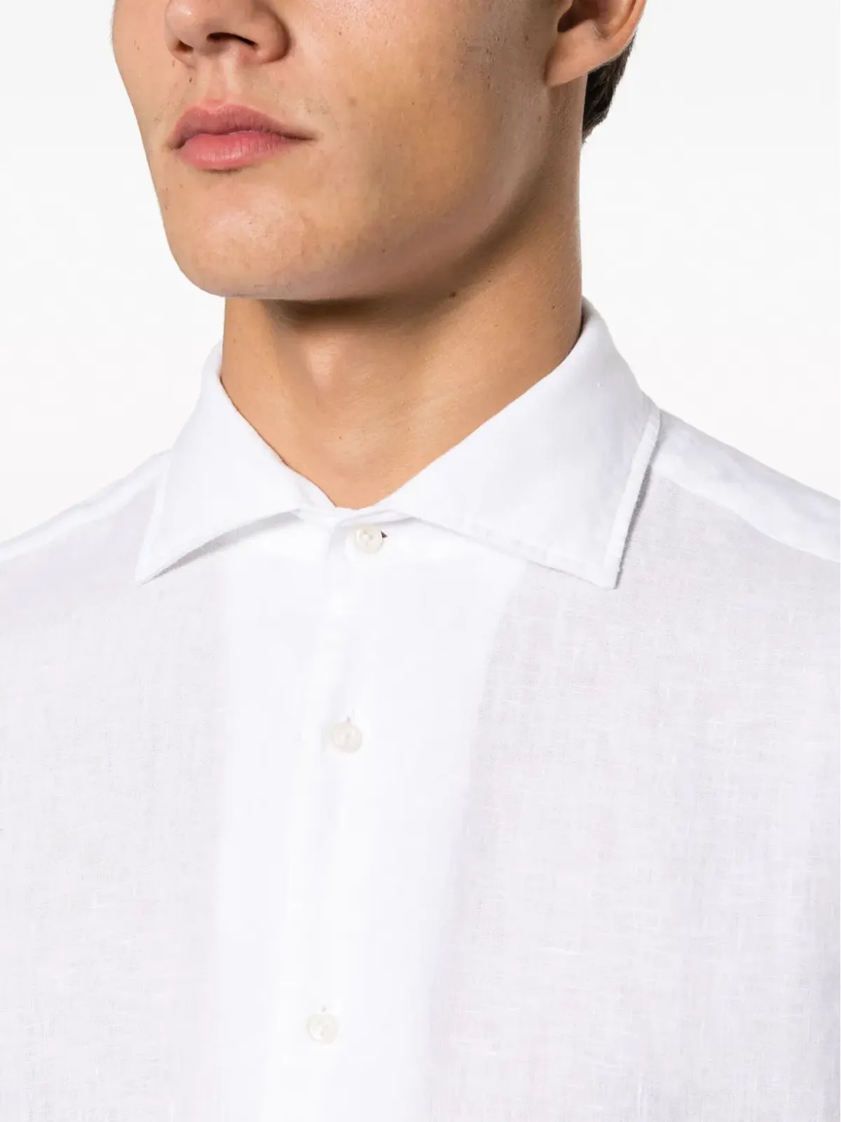 Boggi Milano スプレッドカラーリネンシャツ - 画像5