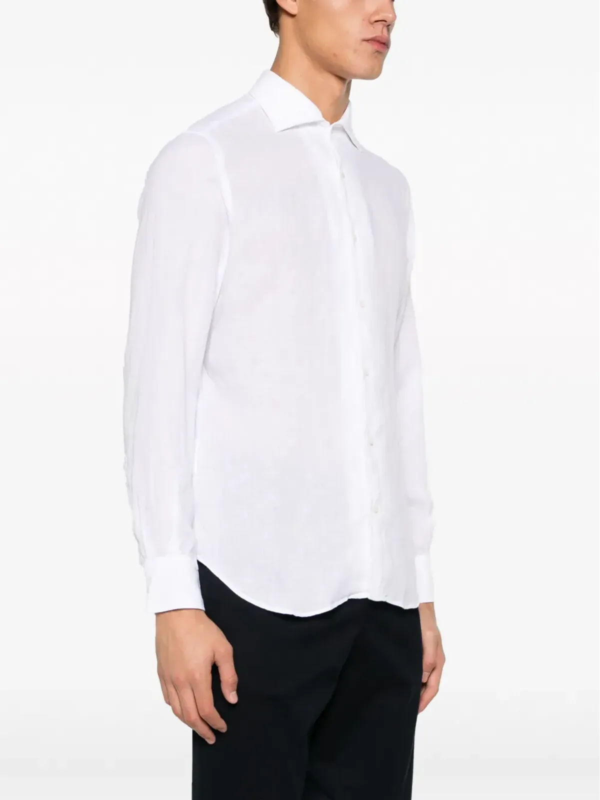 Boggi Milano スプレッドカラーリネンシャツ - 画像3