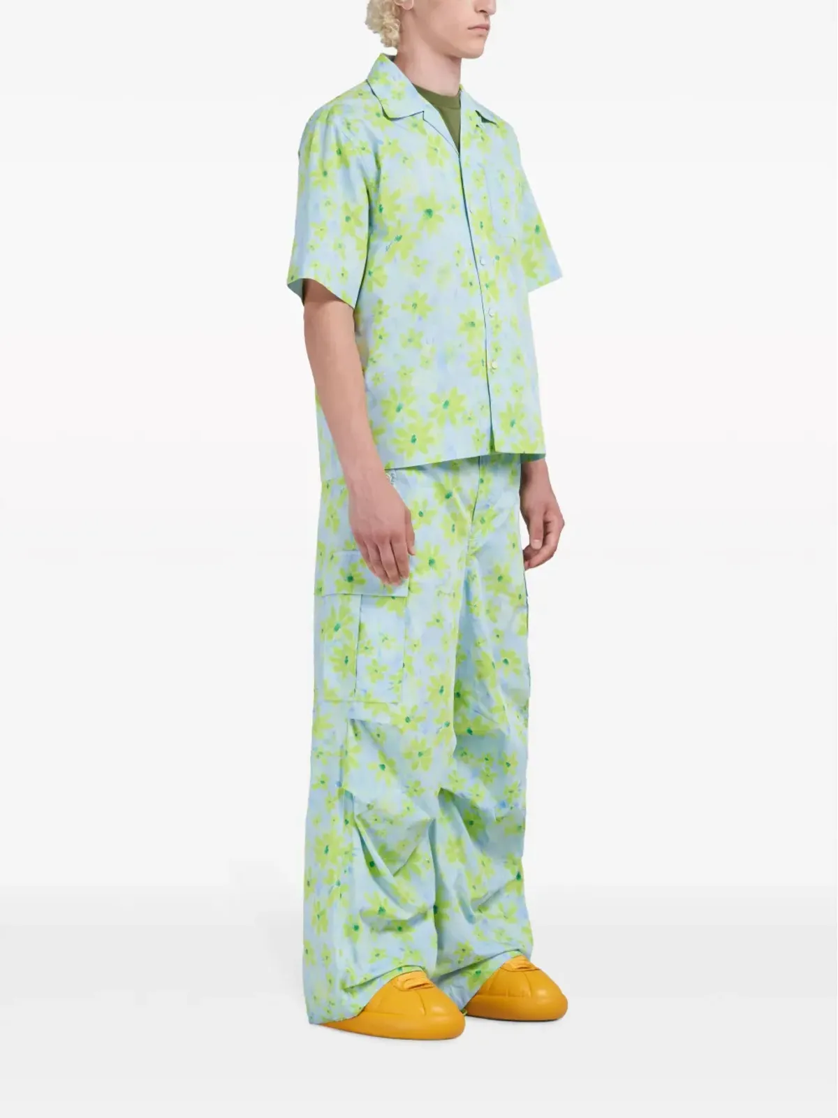 Marni 花柄プリント コットンシャツ - ブルー - 画像2