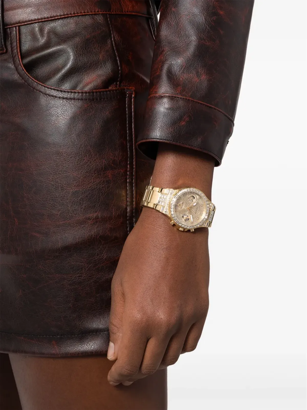 GUESS USA Moonlight quartz ゴールド - 画像2
