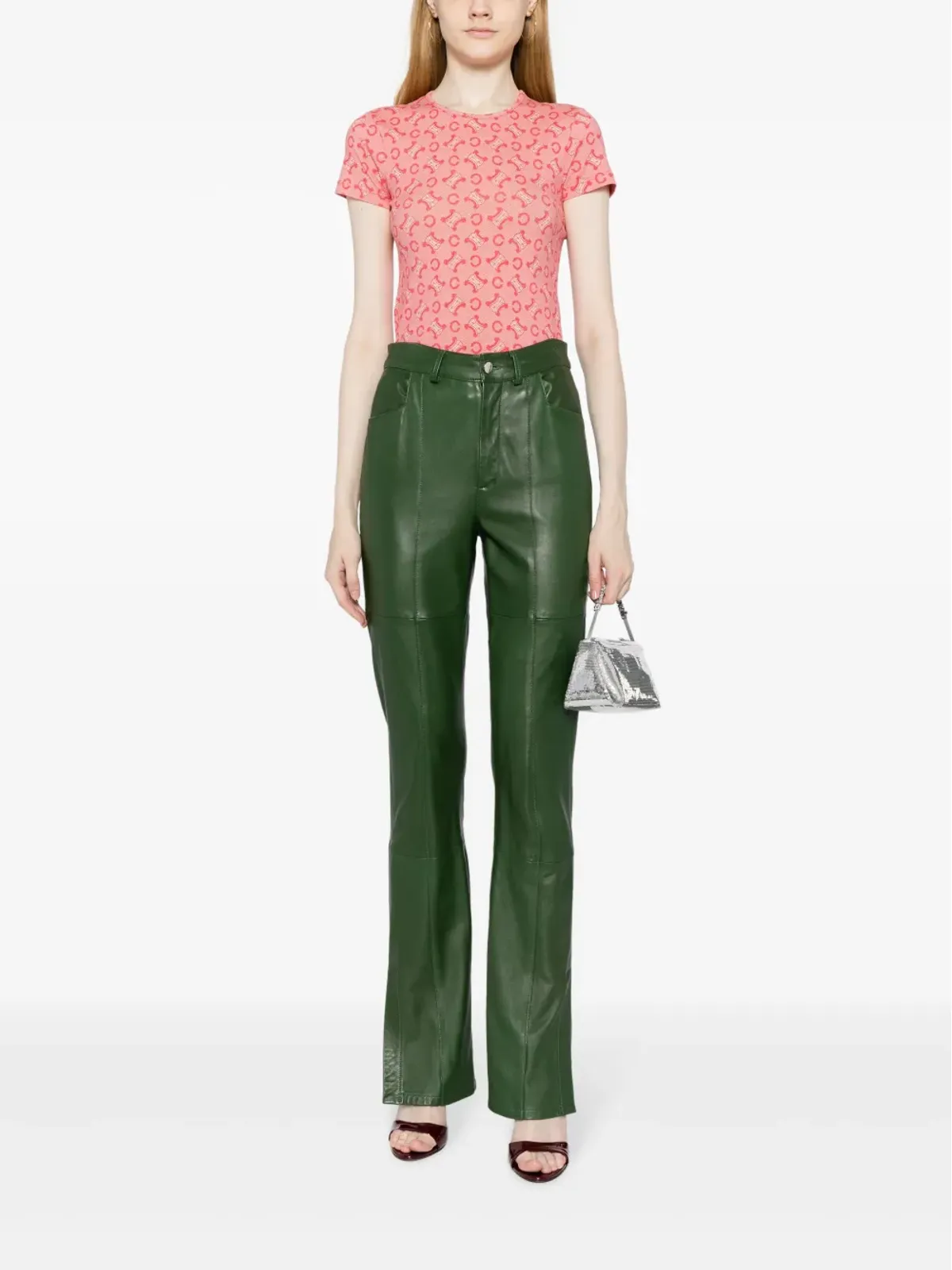 Celine Pre-Owned マカダムコットンTシャツ - 画像2