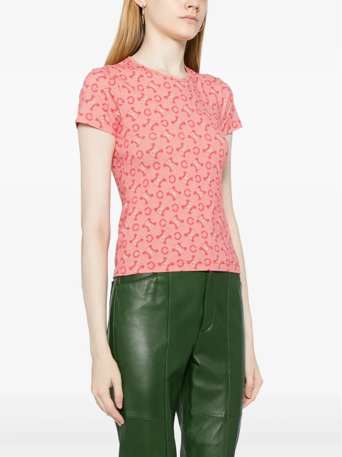 Celine Pre-Owned マカダムコットンTシャツ - 画像3