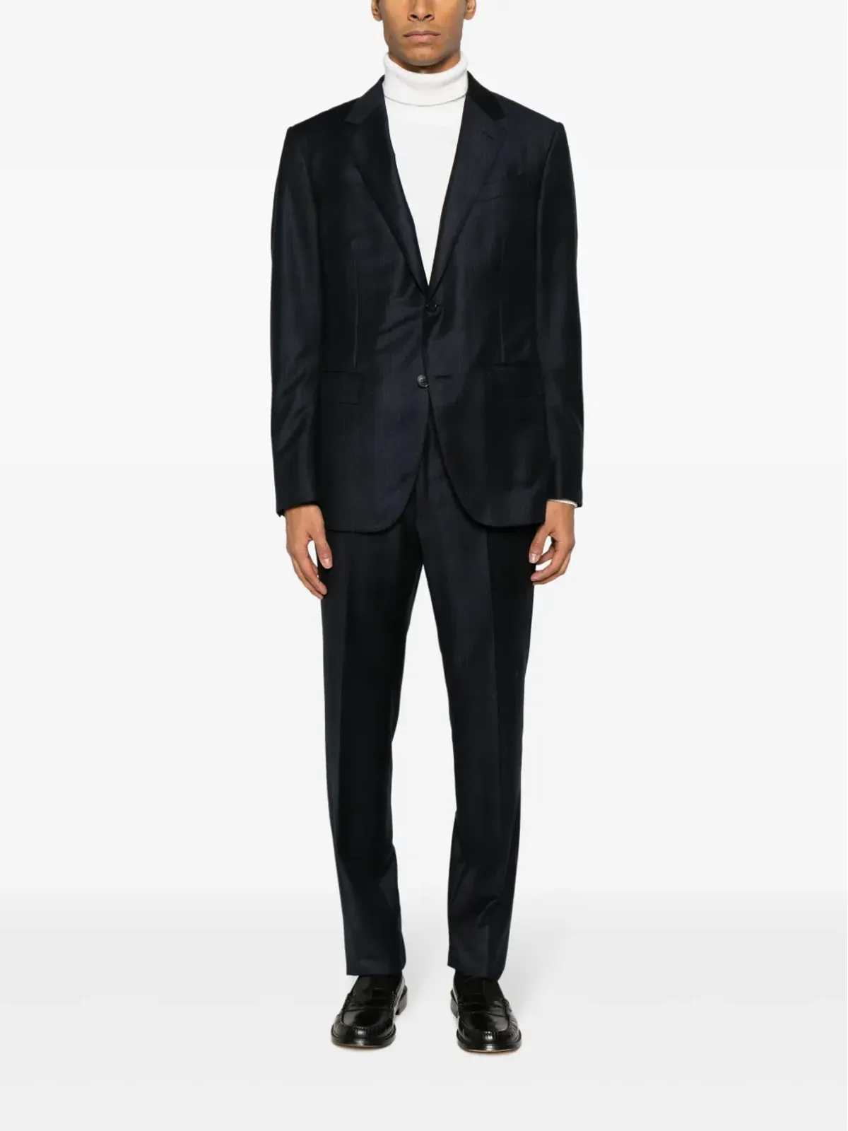 Zegna シングルブレスト チェックウールスーツ - 画像2