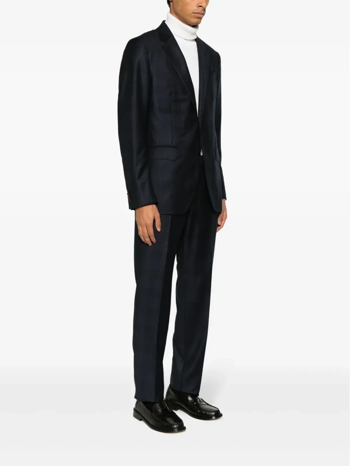 Zegna シングルブレスト チェックウールスーツ - 画像3