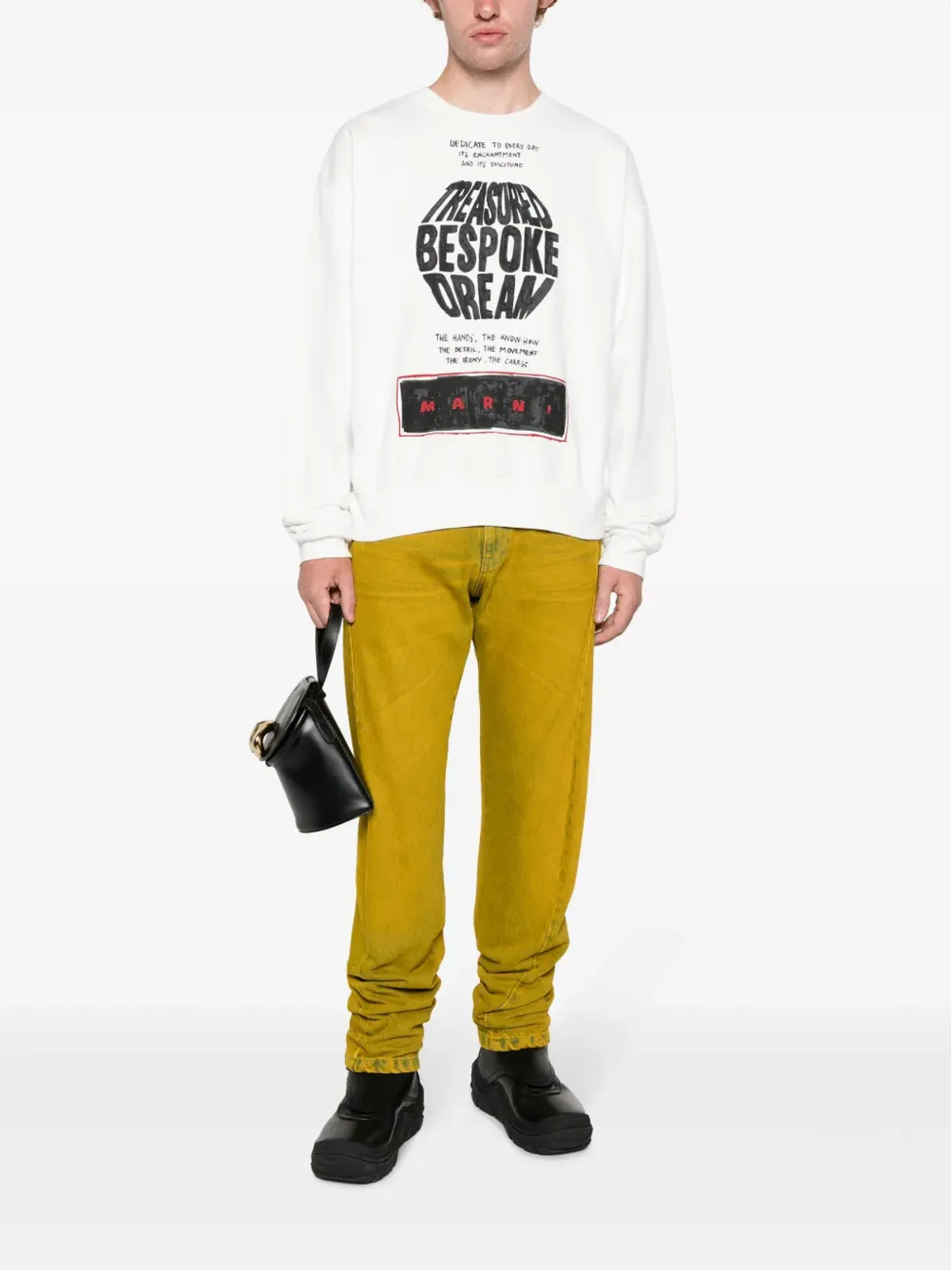 Marni スローガンプリント コットン スウェットシャツ - 画像2