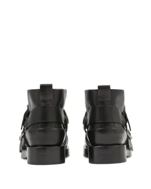 Burberry バックル付きレザーバイカーブーツ - ブラック - サムネイル3