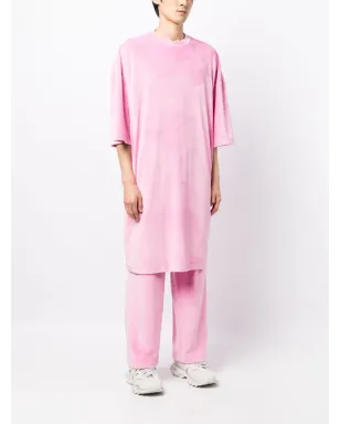 TEAM WANG design スパークルベルベット シャツドレス - ピンク - サムネイル4