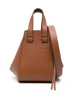 LOEWE コンパクト・ハンモック レザー トートバッグ ブラウン - サムネイル1