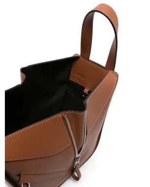 LOEWE コンパクト・ハンモック レザー トートバッグ ブラウン - サムネイル5