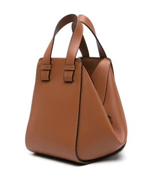LOEWE コンパクト・ハンモック レザー トートバッグ ブラウン - サムネイル3