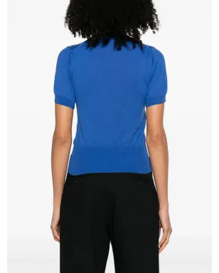 Vivienne Westwood Orb-embroidered fine-knit top - Blue - サムネイル4