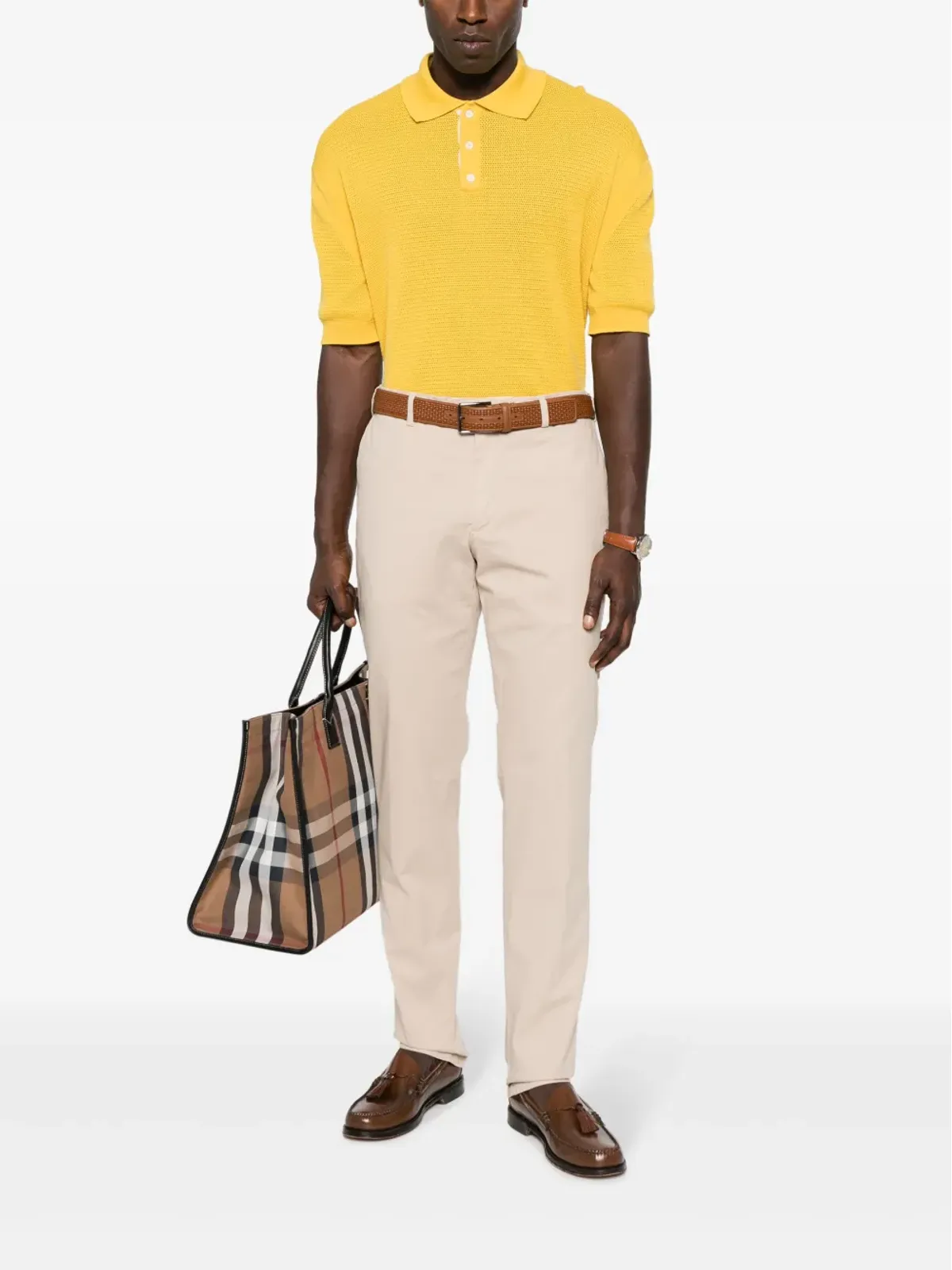 Lardini スリムフィット コットン混紡 チノパンツ - 画像2