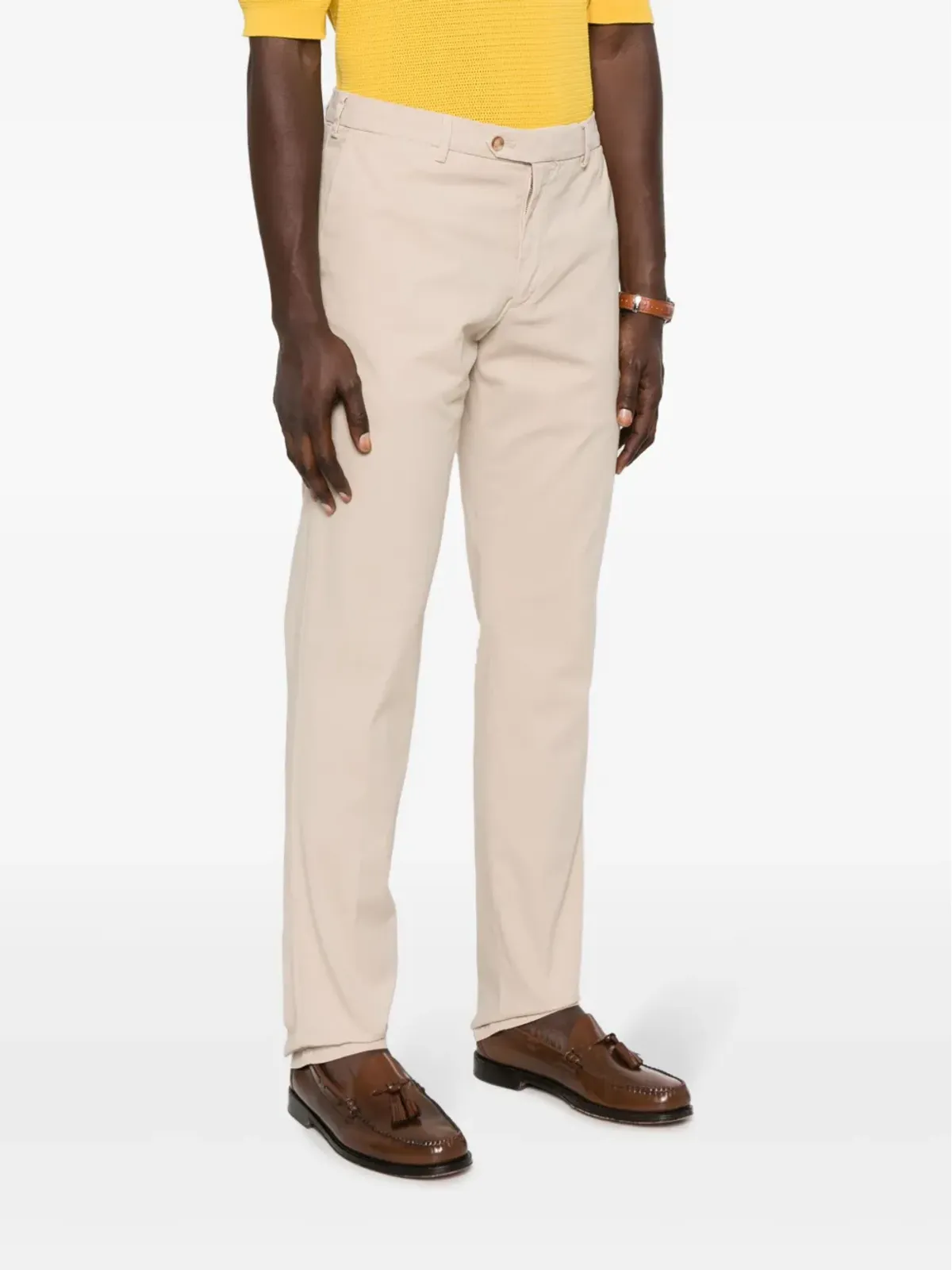 Lardini スリムフィット コットン混紡 チノパンツ - 画像3
