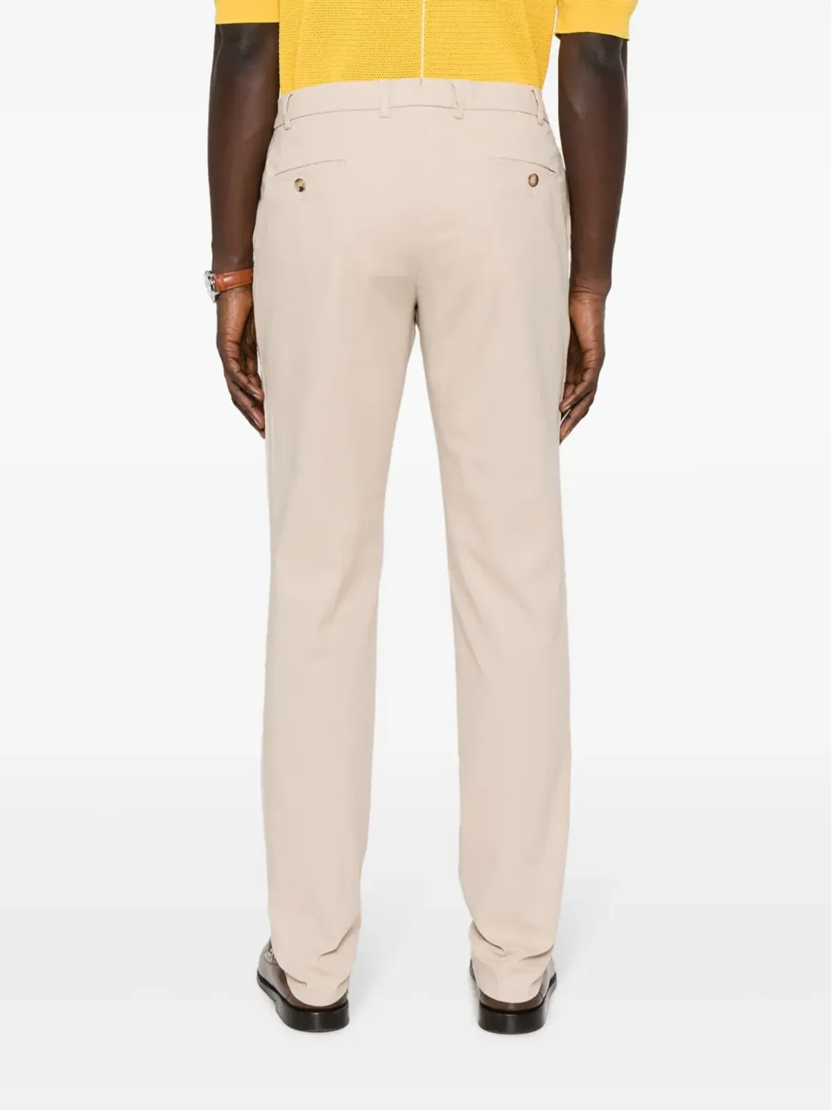 Lardini スリムフィット コットン混紡 チノパンツ - 画像4