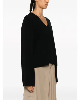 Allude Vネック ウールカシミヤ混紡 ニットセーター - サムネイル3