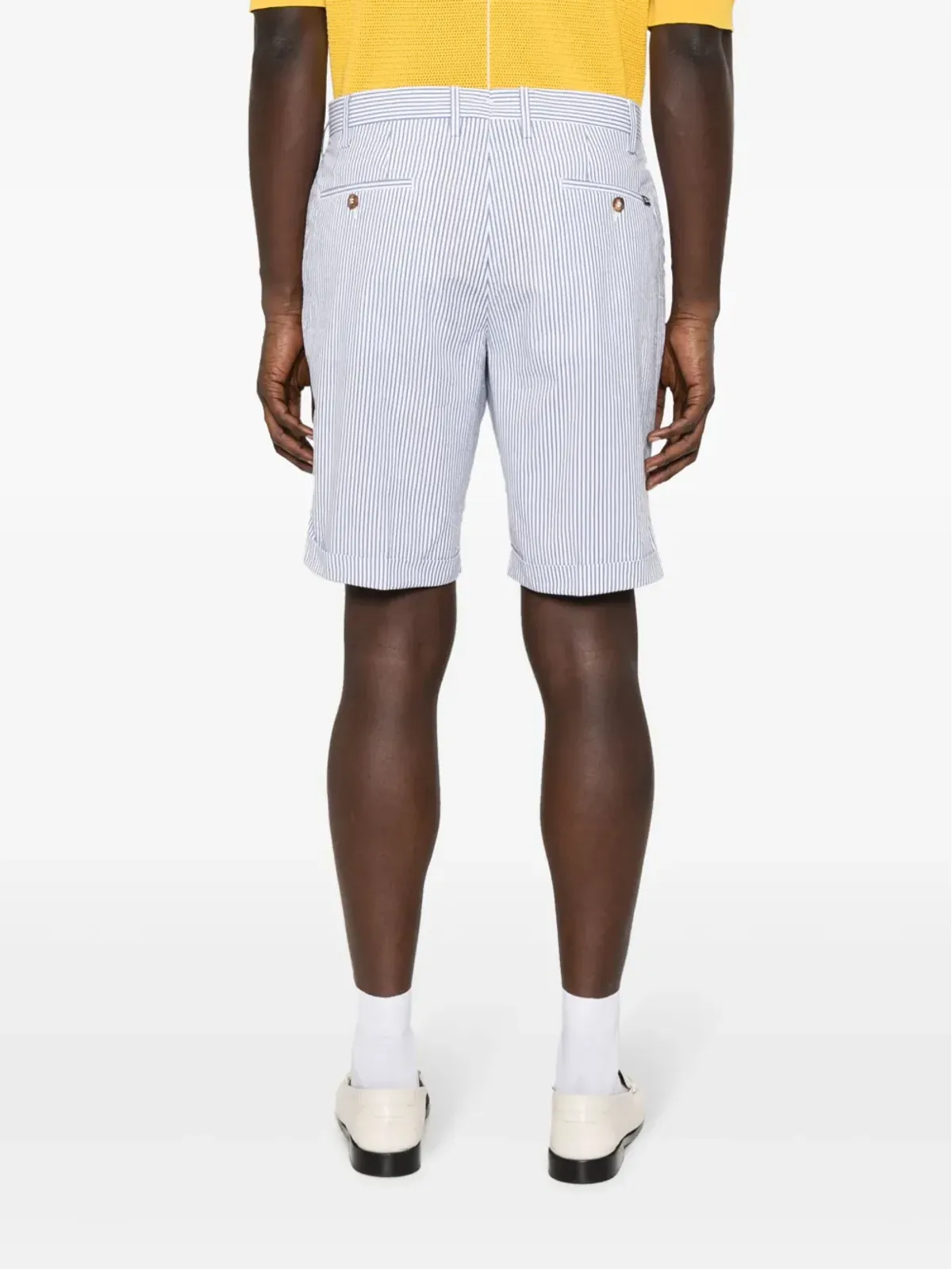 Lardini ストライプコットンチノショーツ - 画像4