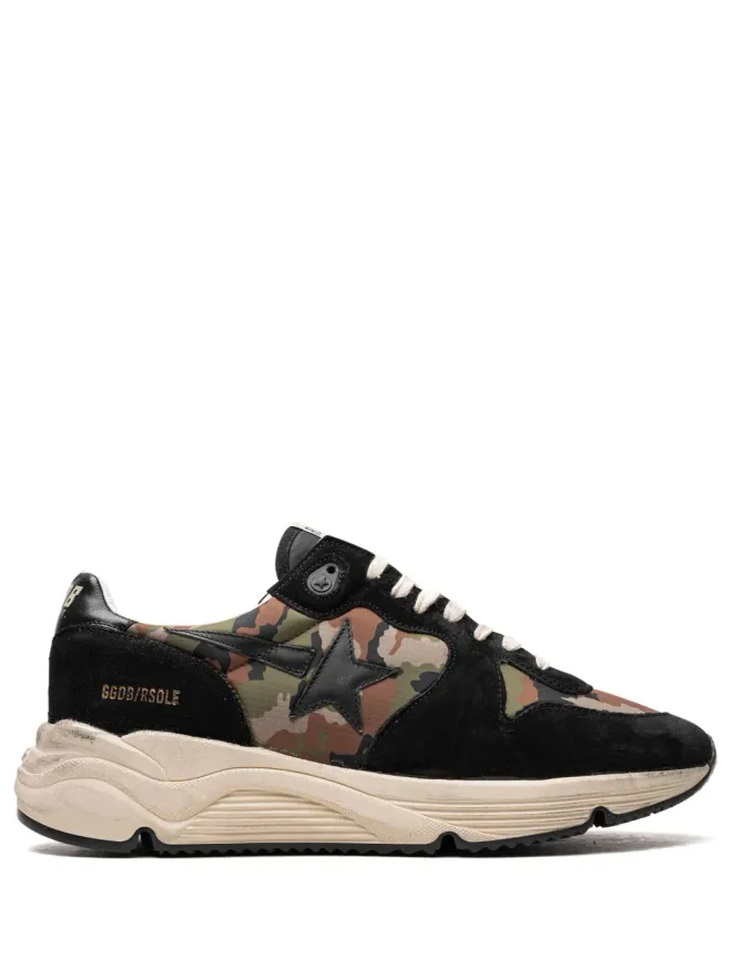 Golden Goose Golden Goose Running Sole camouflage-print sneakers - Blackの商品画像