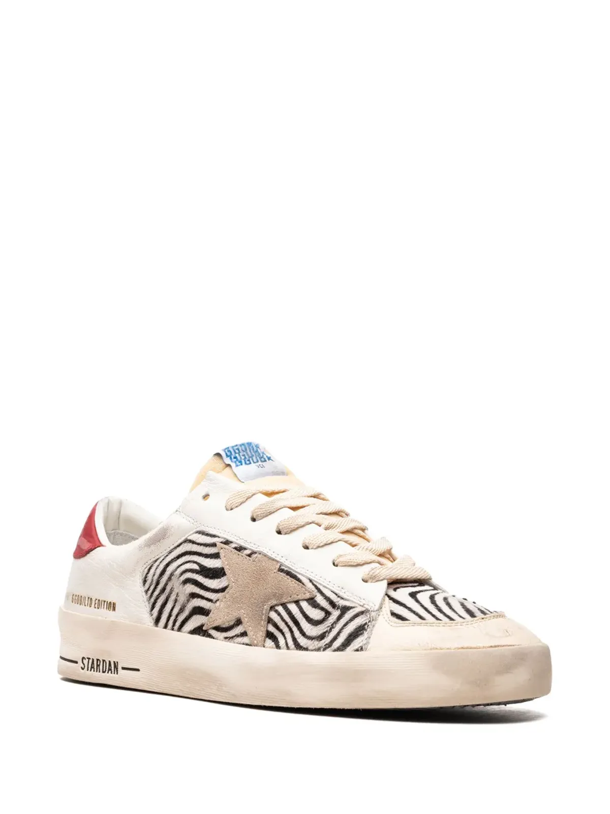 Golden Goose スターダン マルチカラー レザー スニーカー ホワイト - 画像2