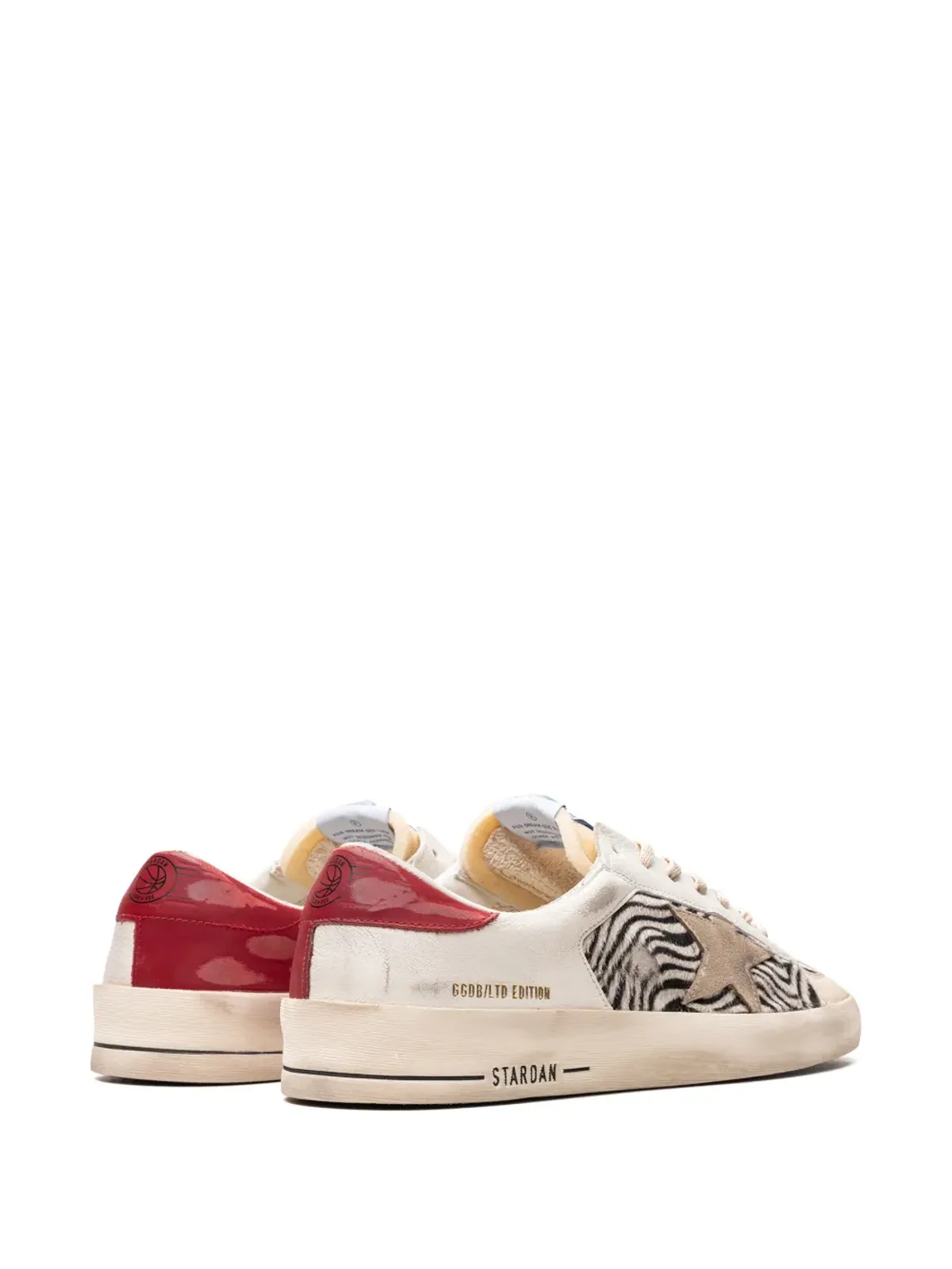 Golden Goose スターダン マルチカラー レザー スニーカー ホワイト - 画像3