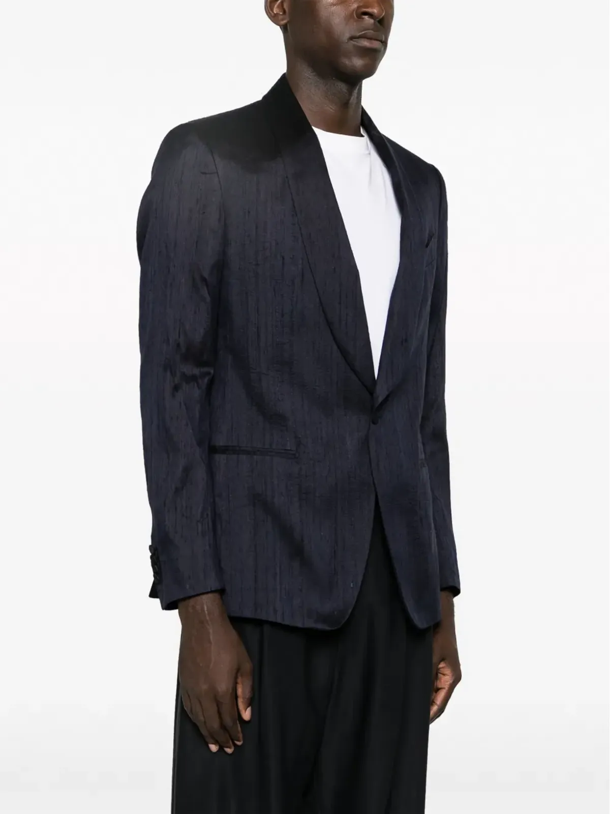 Lardini シングルブレスト シルク ブレザー - 画像3