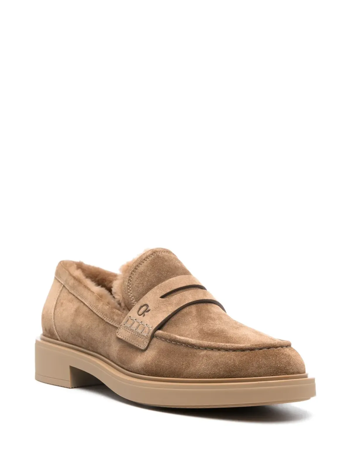 Gianvito Rossi Harris スエード ローファー - ブラウン - 画像2