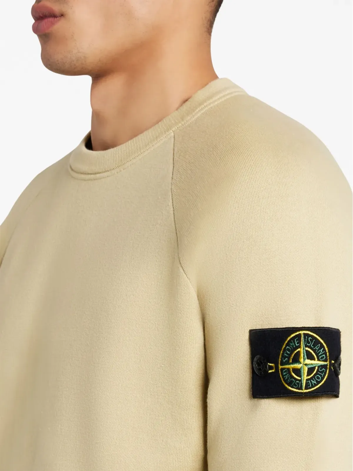 Stone Island コンパス ロゴパッチ ジャージー スウェットシャツ（ベージュ系） - 画像5