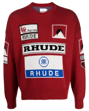 RHUDE Ayrton インターシャニットセーター - サムネイル1