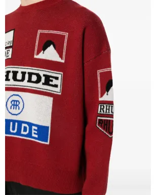 RHUDE Ayrton インターシャニットセーター - サムネイル5