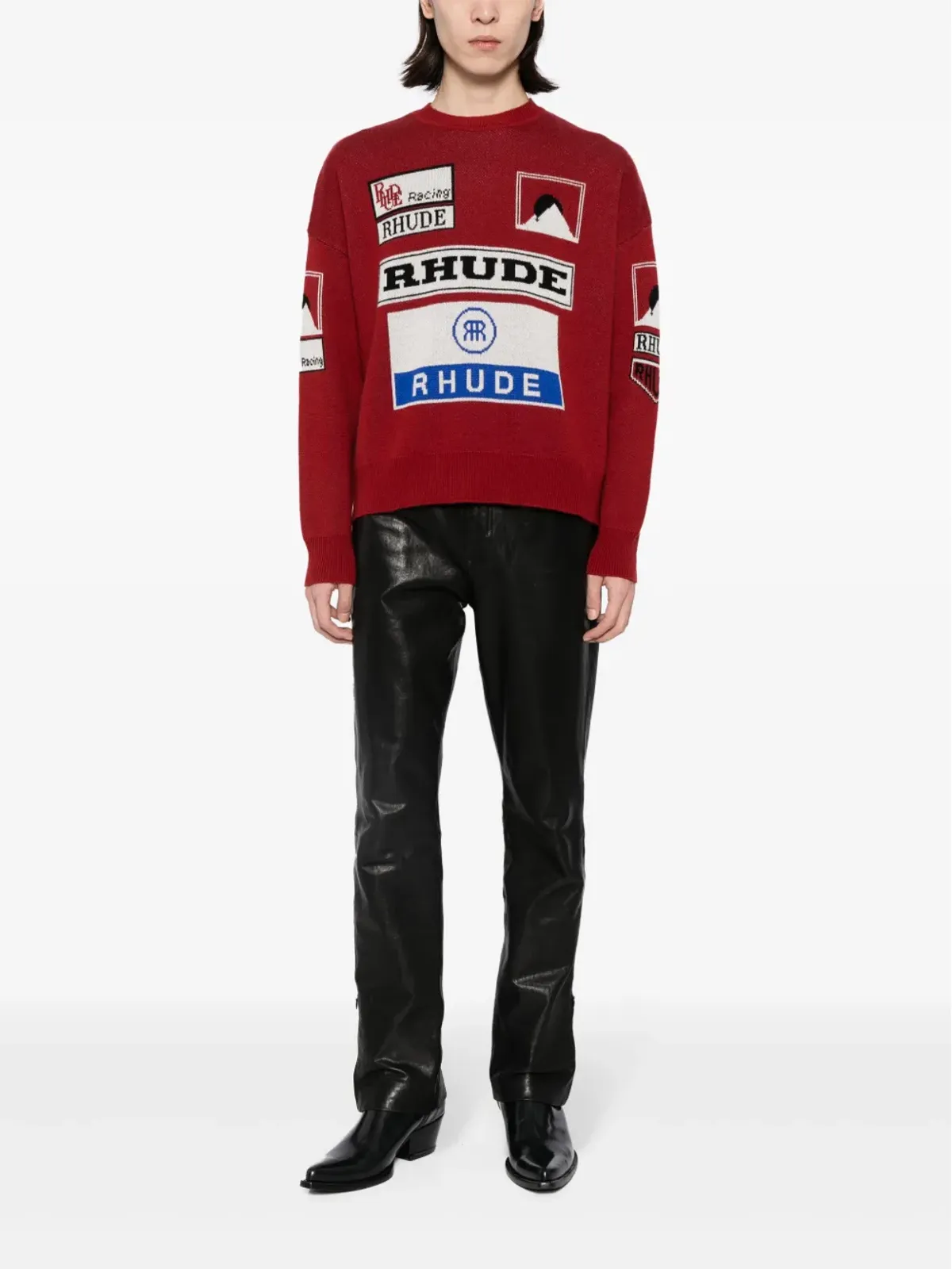 RHUDE Ayrton インターシャニットセーター - 画像2