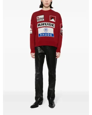 RHUDE Ayrton インターシャニットセーター - サムネイル2