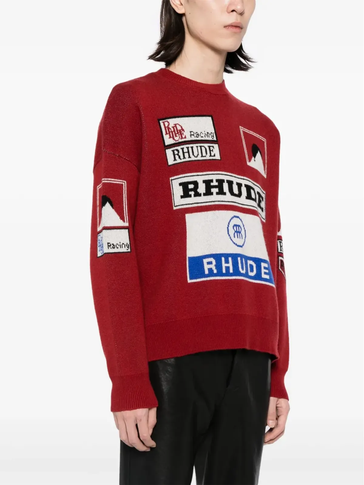 RHUDE Ayrton インターシャニットセーター - 画像3