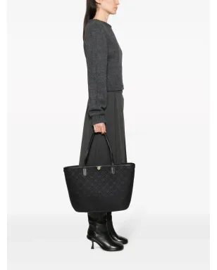 Tory Burch T Monogram ジップ トートバッグ（ブラック） - サムネイル2