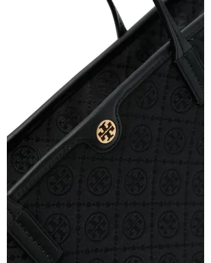 Tory Burch T Monogram ジップ トートバッグ（ブラック） - サムネイル4