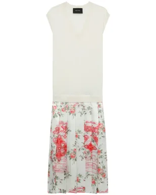 Simone Rocha panelled wool-silk sleeveless dress - White - サムネイル1