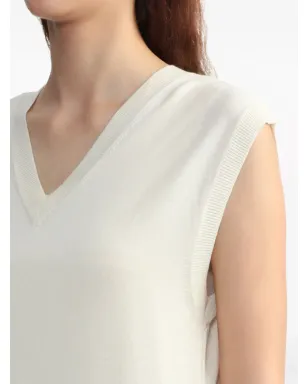 Simone Rocha panelled wool-silk sleeveless dress - White - サムネイル5
