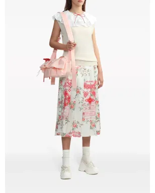 Simone Rocha panelled wool-silk sleeveless dress - White - サムネイル2