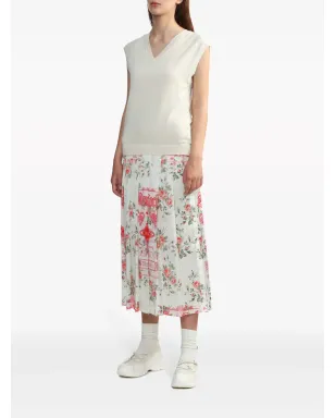 Simone Rocha panelled wool-silk sleeveless dress - White - サムネイル3