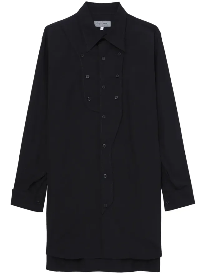 YOHJI YAMAMOTO Yohji Yamamoto 長袖ボタン付きコットンシャツの商品画像
