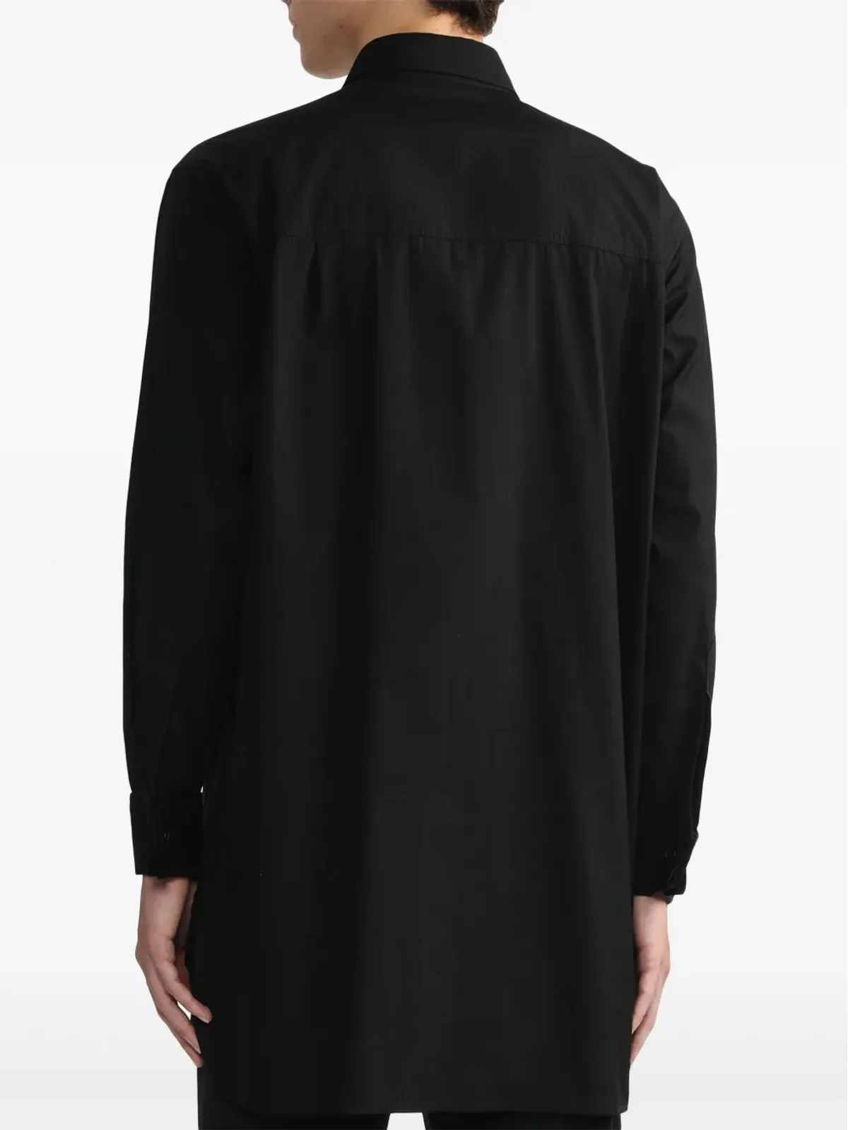 Yohji Yamamoto 長袖ボタン付きコットンシャツ - 画像4